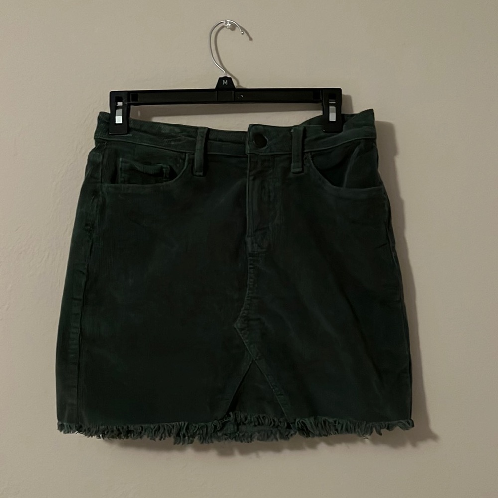 Green fringe bottom skirt